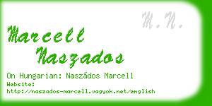 marcell naszados business card